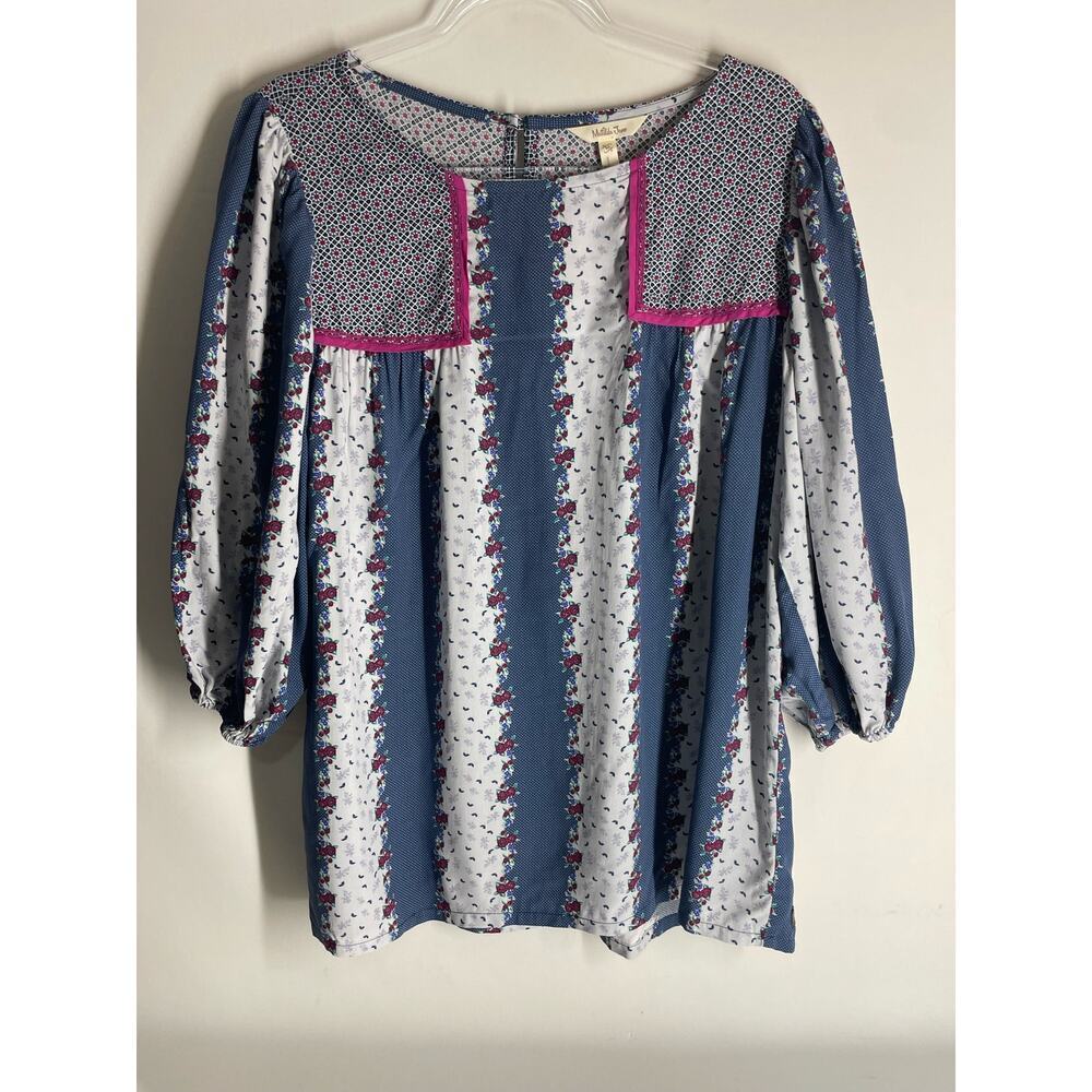 Matilda Jane Moments with you A Quick Getaway Womens Top Blouse size Medium